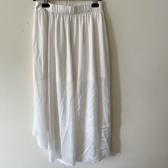 TALULA Aritzia Small White High Low Skirt Fairy Whimsy Ballet Coquette - Picture 2 of 10